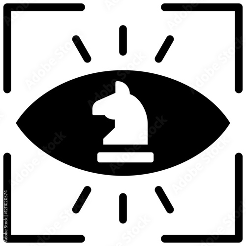 Strategic Vision Glyph Icon