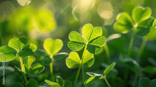 Clover Leaf: A tiny, green plant with three heart-shaped leaves, commonly associated with luck and known for its unique, simple beauty in nature.
