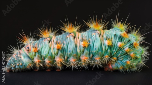 Caterpillar: A tiny, segmented insect with a soft body, playing a key role in the life cycle before metamorphosing into a beautiful butterfly or moth.
 photo