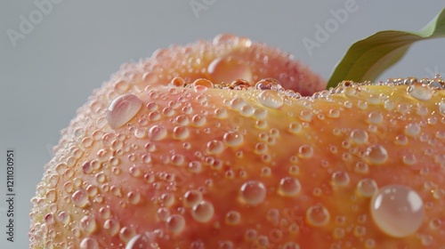 Fruit Skin Details: Detailed view of fruit skin, highlighting the dimples on oranges or the fuzz on peaches, showing the natural textures that make each fruit unique.
 photo