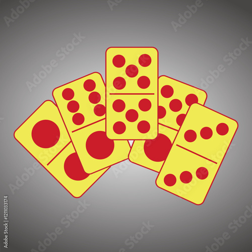 playing dominoes isolated on ...