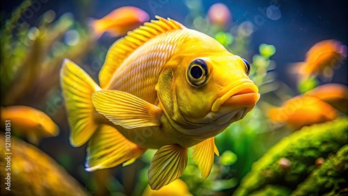 Macro Yellow Fish Photography: Stunning Close-up Images of Vibrant Yellow Fish