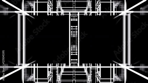 Moving cubes forming a plus sign