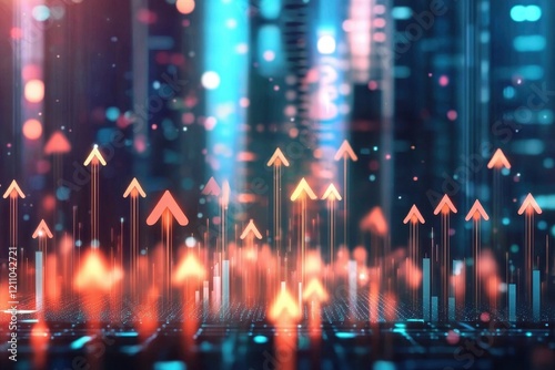 The Role of Glowing Arrows in Visualizing Market Success