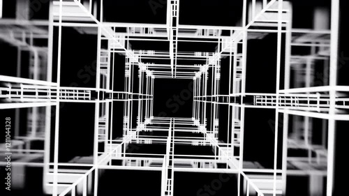 Moving cubes forming a plus sign