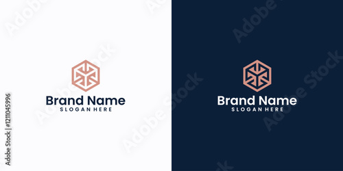arrow and exagon logo