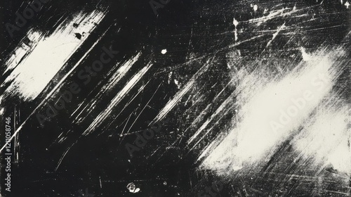 gritty black and white photocopy texture with dramatic grain and scratches, vintage xerox aesthetic with light leaks and distressed overlay effects