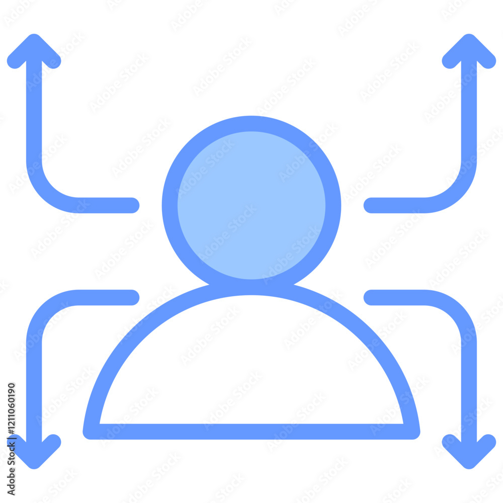 Career Change Blue Icon