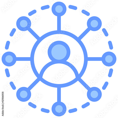 Networking Blue Icon