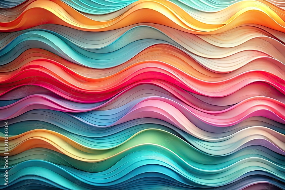 Fototapeta premium Pastel Wave Abstract Background - Calming Architectural Photography