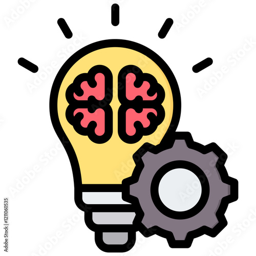 Industry Knowledge Outline Color Icon