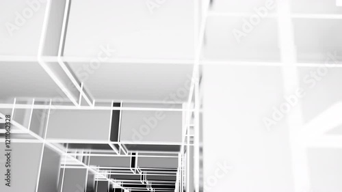Moving cubes forming a plus sign