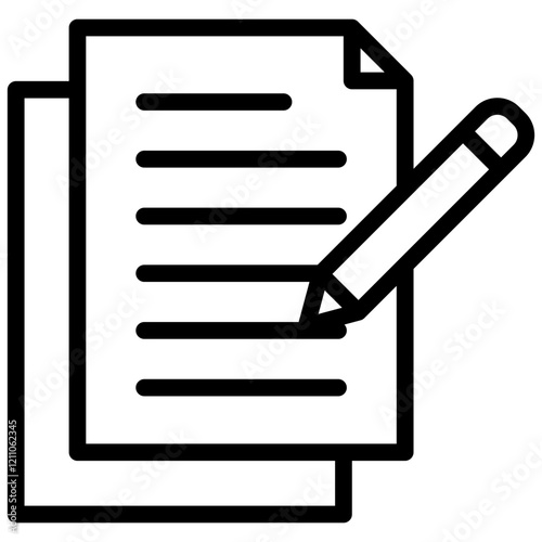 Resume Writing Outline Icon