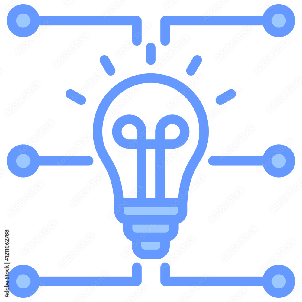 Mind Map Blue Icon Mind Map Blue Icon