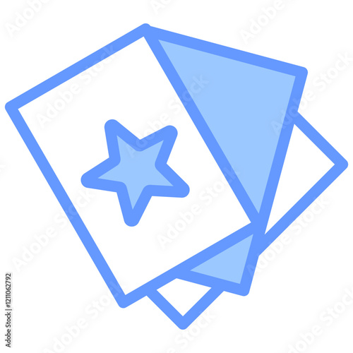 Flashcards Blue Icon