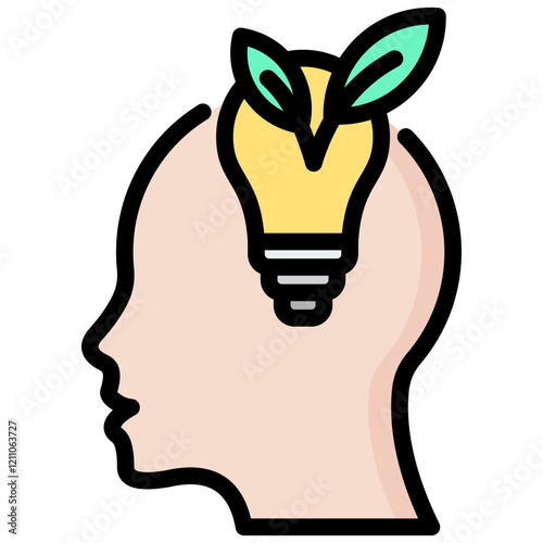 Mindset Outline Color Icon