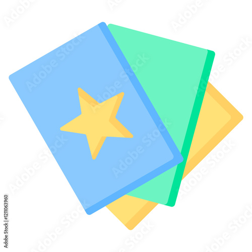 Flashcards Flat Icon