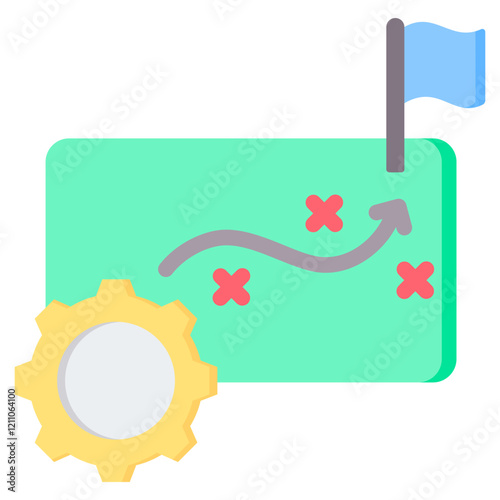 Strategy Flat Icon
