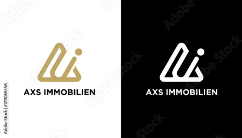 Letter A Immobilien Logo - Real Estate - Vector ICON Template 