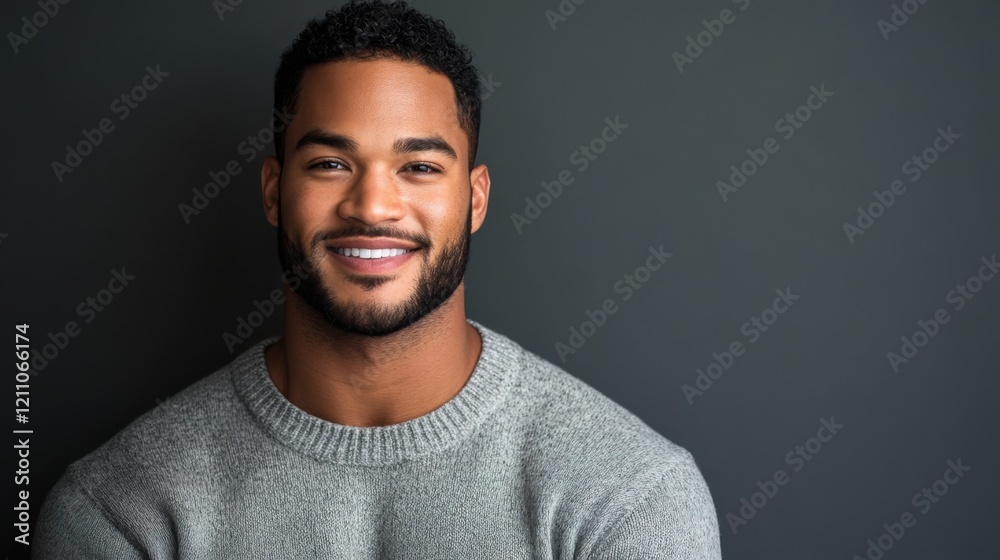 Obraz premium Portrait of a Smiling Young Man