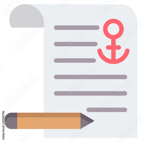 Bill Of Lading Flat Icon