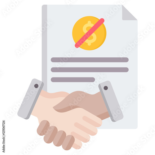 Free Trade Agreement Flat Icon