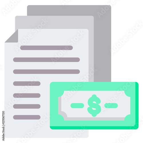 Documentation Fee Flat Icon