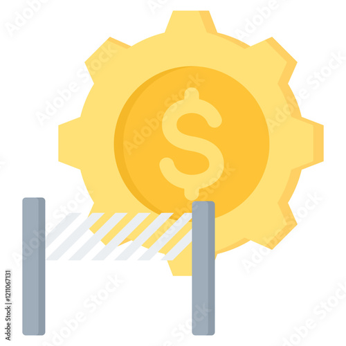 Trade Barrier Flat Icon