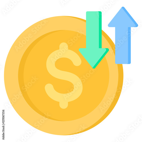 Currency Fluctuation Flat Icon