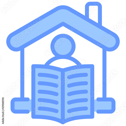 Home Schooling Blue Icon