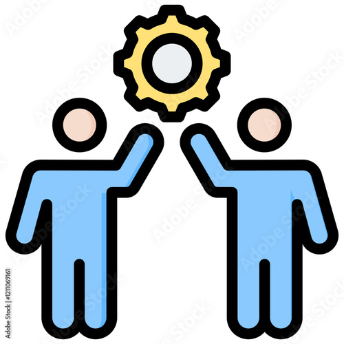 Work Based Learning Outline Color Icon