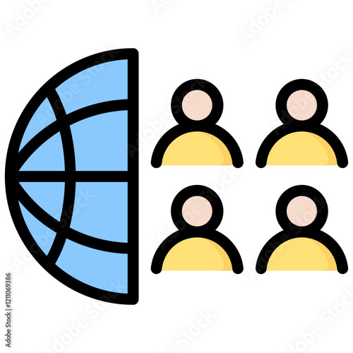 Cltural Exposure Outline Color Icon