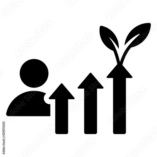 Personal Growth Glyph Icon