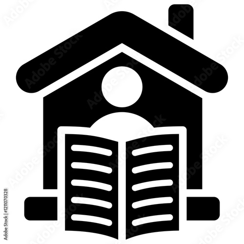 Home Schooling Glyph Icon