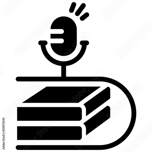 Educational Poadcast Glyph Icon