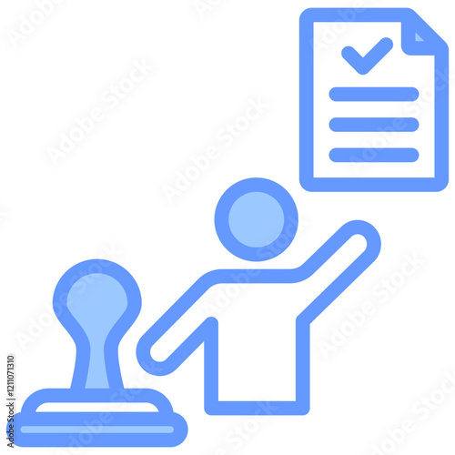 Notarial Act Blue Icon