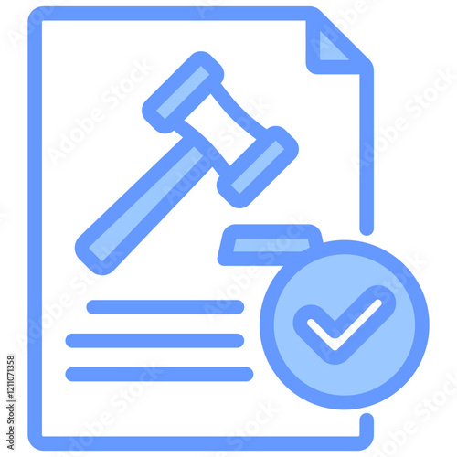 Legalization Blue Icon