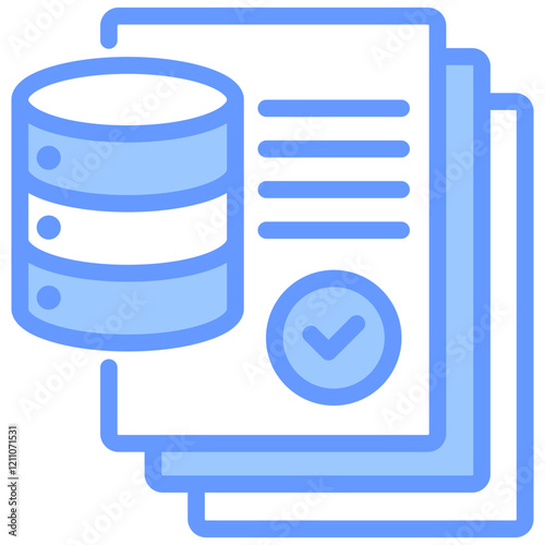 Notarial Record Blue Icon