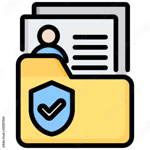 Public Record Outline Color Icon