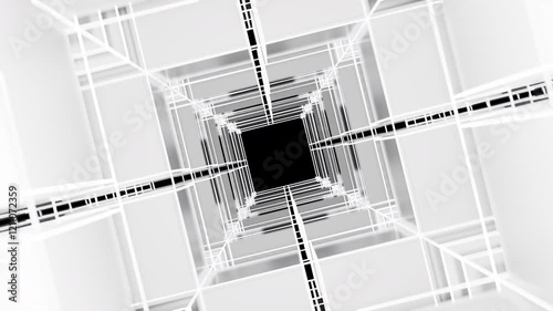 Moving cubes forming a plus sign