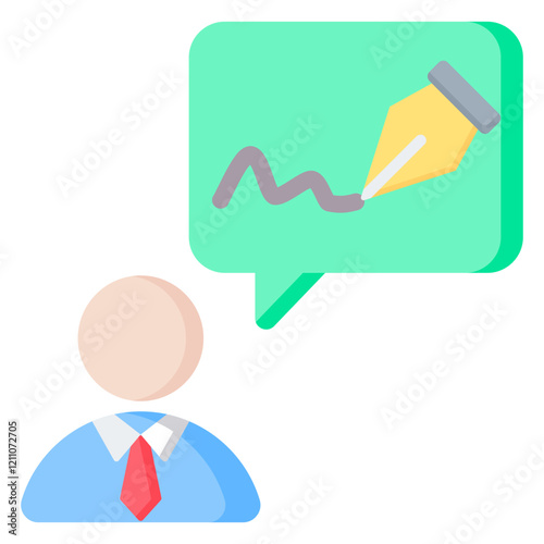 Signatory Flat Icon