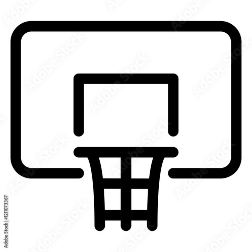 Basketball hoop line icon. Vector format with fully editable strokes, sports series.