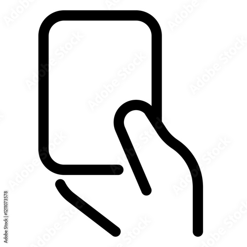 Penalty card line icon. Vector format with fully editable strokes, sports series.