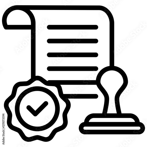 Notary Outline Icon