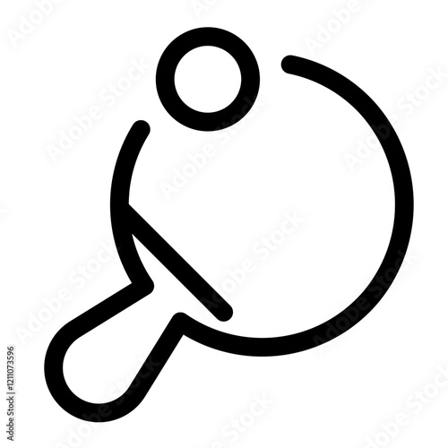 Ping pong line icon. Vector format with fully editable strokes, sports series.
