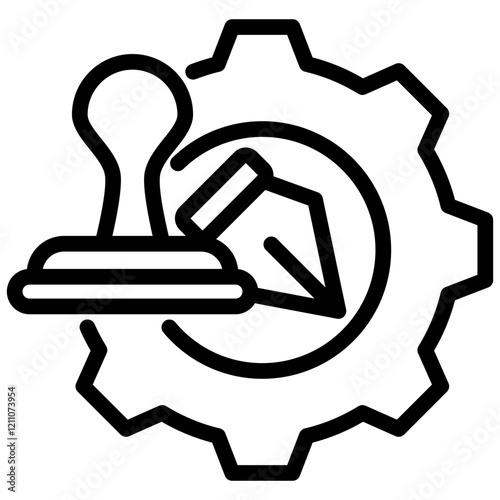 Notarization Outline Icon