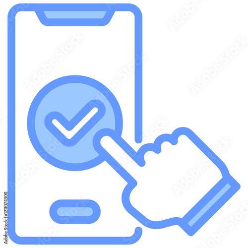 Mobile Access Blue Icon