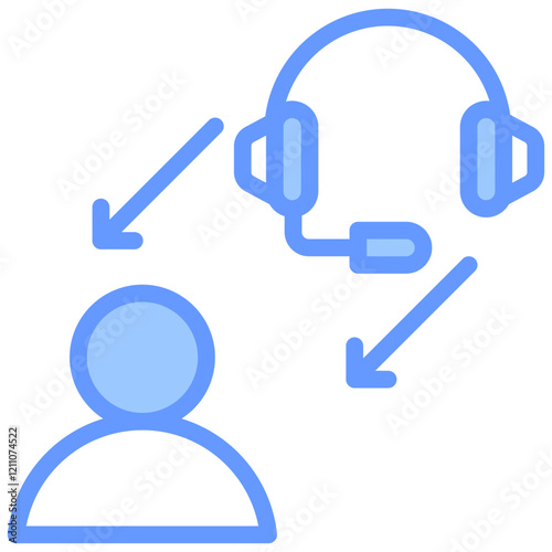 Tutoring Support Blue Icon
