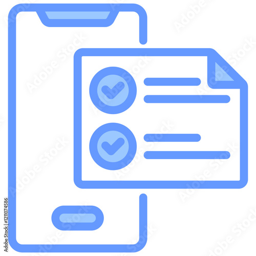 Online Surveys Blue Icon