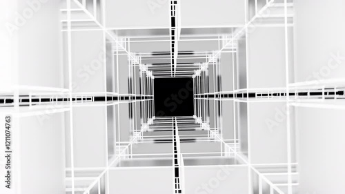 Moving cubes forming a plus sign
